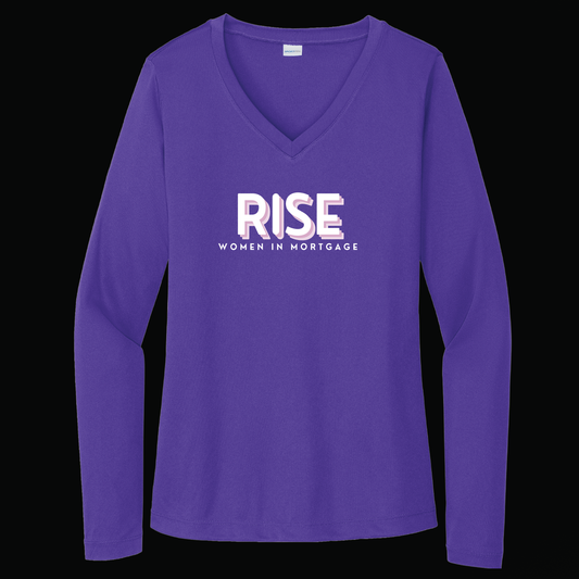 RISE - Long Sleeve Performance V- Neck Tee
