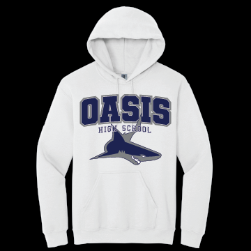 Oasis High School Hooded Sweatshirt - Screenprinted