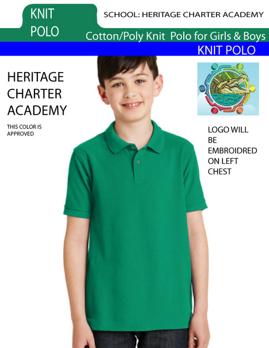 Heritage Charter School Uniform YOUTH Polo