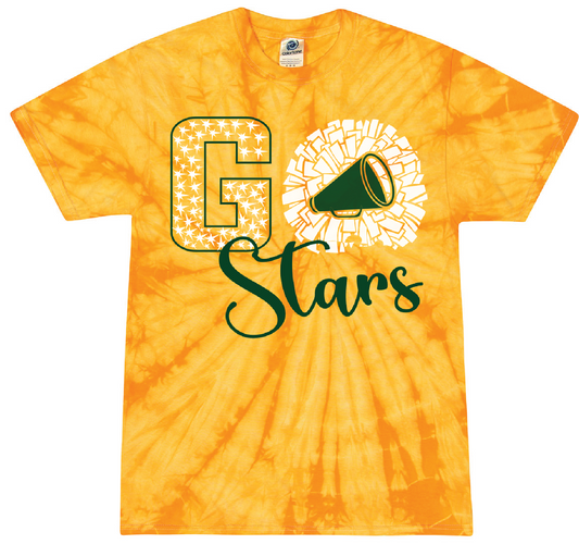St. Andrew Cheer "Go Stars" Cheer Spider Tie-Dye T-shirts
